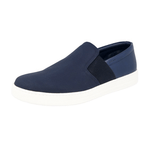 Prada Men's Blue Leather Nylon Downtown Slip-on Sneaker 4D2995