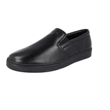 Prada Men's Black Leather Shearling Slip-on Sneaker 4D3010