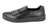 Prada Men's Black Leather Slip-on Sneaker 4D3042