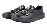 Prada Men's Black Leather Dress Shoes X Slip-on Sneaker 4D3042