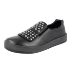 Prada Men's Black Leather Dress Shoes X Slip-on Sneaker 4D3042