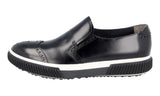 Prada Men's Black Full Brogue Leather Stratus Sneaker 4D3115
