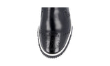 Prada Men's Black Full Brogue Leather Stratus Sneaker 4D3115