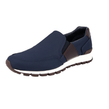 Prada Men's Blue Leather Prax Slip-on Sneaker 4D3155