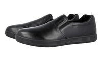 Prada Men's Black Leather Slip-on Sneaker 4D3378