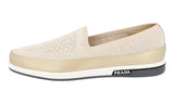 Prada Men's Beige Knit St. Tropez Pique Loafer Slip-on Sneaker 4D3396
