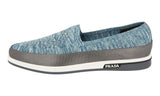 Prada Men's Turquoise Knit St. Tropez Pique Loafer Slip-on Sneaker 4D3396