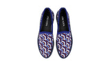 Prada Men's Blue Knit St.tropez Jaquard Loafer Slip-on Sneaker 4D3398