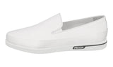 Prada Men's White Leather St. Tropez Slip-on Sneaker 4D3414