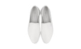 Prada Men's White Leather St. Tropez Slip-on Sneaker 4D3414