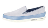 Prada Men's Blue Leather St. Tropez Slip-on Sneaker 4D3434