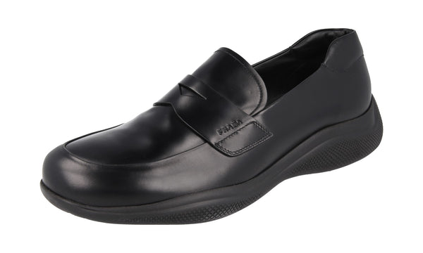 Prada Men's 4D3446 B4L F0002 Leather Sneaker