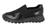 Prada Men's Black Brushed Spazzolato Leather Prax01 Slip-on Sneaker 4D3480