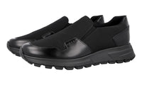 Prada Men's Black Brushed Spazzolato Leather Prax01 Slip-on Sneaker 4D3480