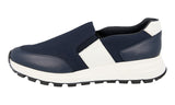 Prada Men's Blue Leather Slip-on Sneaker 4D3516