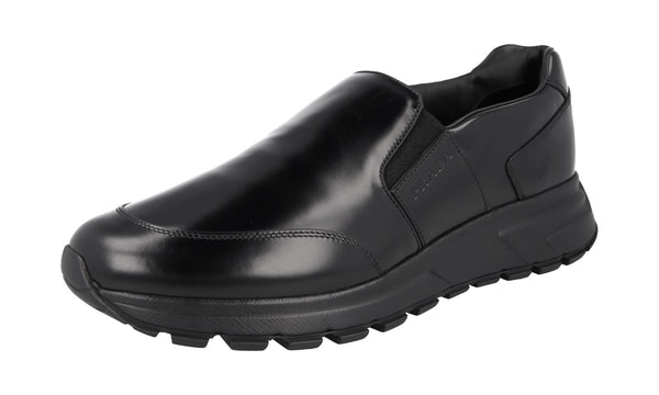 Prada Men's 4D3516 B4L F0002 Brushed Spazzolato Leather Sneaker