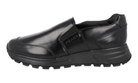 Prada Men's Black Brushed Spazzolato Leather Prax01 Sneaker 4D3516