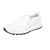 Prada Men's White Brushed Spazzolato Leather Slip-on Prax Sneaker 4D3516
