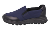 Prada Men's Blue Leather Slip-on Sneaker 4D3558