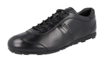 Prada Men's 4E1965 ORG F0002 Leather Sneaker