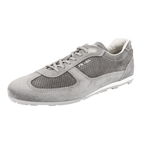 Prada Men's Grey Leather Monte Carlo Sneaker 4E2020