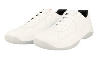 Prada Men's White Leather Americas Cup Sneaker 4E2043