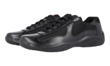 Prada Men's Black Leather Americas Cup Sneaker 4E2043