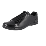 Prada Men's Black Leather Sneaker 4E2439