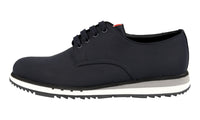 Prada Men's Blue Heavy-Duty Rubber Sole Lace-up Shoes 4E2502