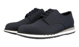 Prada Men's Blue Heavy-Duty Rubber Sole Lace-up Shoes 4E2502