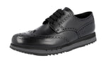Prada Men's 4E2604 3ORE F0002 Full Brogue Leather Business Shoes