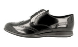 Prada Men's Black Full Brogue Leather Sneaker 4E2650