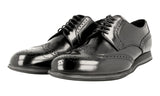 Prada Men's Black Full Brogue Leather Sneaker 4E2650