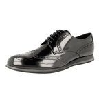 Prada Men's Black Full Brogue Leather Sneaker 4E2650