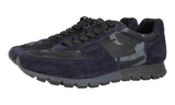 Prada Men's Blue Leather Nylon Prax Sneaker 4E2700