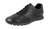 Prada Men's 4E2700 2OD6 F0002 Heavy-Duty Rubber Sole Leather Sneaker