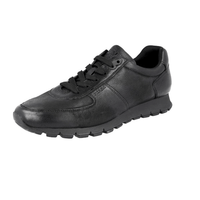 Prada Men's Black Leather Matchrace Sneaker 4E2700