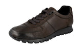Prada Men's 4E2700 2OD6 F0192 Heavy-Duty Rubber Sole Leather Sneaker