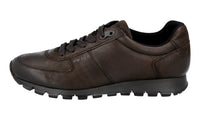 Prada Men's Brown Leather Matchrace Sneaker 4E2700