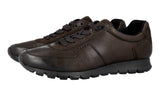 Prada Men's Brown Leather Prax Antiqued Sneaker 4E2700