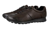 Prada Men's Brown Leather Matchrace Sneaker 4E2700