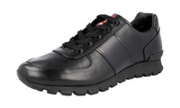 Prada Men's 4E2718 O3Y F0002 Leather Sneaker