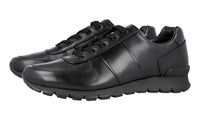 Prada Men's Black Leather Matchrace Sneaker 4E2718