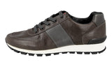 Prada Men's Brown Leather Matchrace Sneaker 4E2718