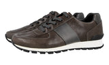 Prada Men's Brown Leather Matchrace Sneaker 4E2718