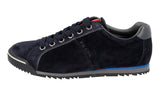 Prada Men's Blue Heavy-Duty Rubber Sole Leather Sneaker 4E2719