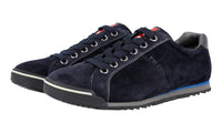 Prada Men's Blue Heavy-Duty Rubber Sole Leather Sneaker 4E2719