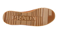 Prada Men's Brown Heavy-Duty Rubber Sole Leather Sneaker 4E2719