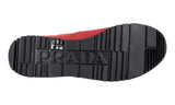 Prada Men's Red Heavy-Duty Rubber Sole Leather Sneaker 4E2719