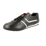 Prada Men's Black Leather Sneaker 4E2735